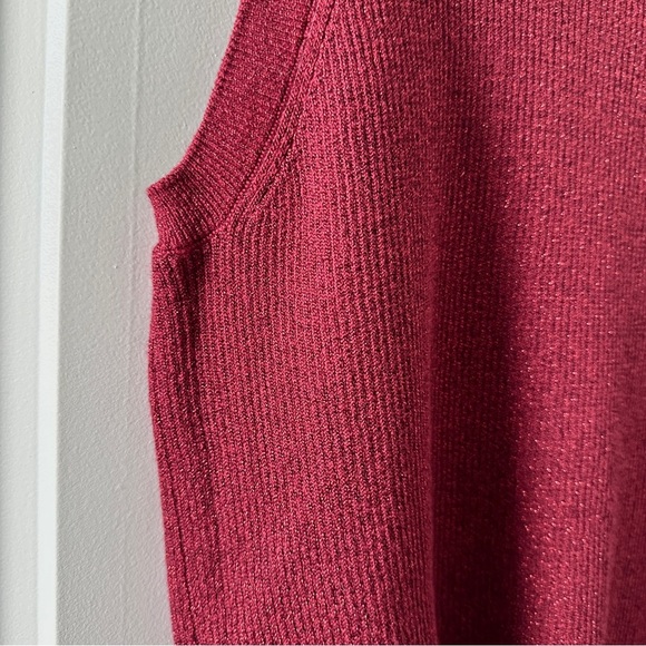 MICHAEL Michael Kors Red Metallic Knit Sleeveless Sweater Womens Size Medium NWT - Picture 9 of 17